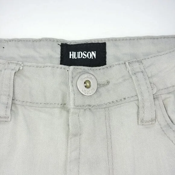 Hudson Girls Straight Leg Jeans Size 14 Gray Stretch Mid Rise Denim - Picture 2 of 12